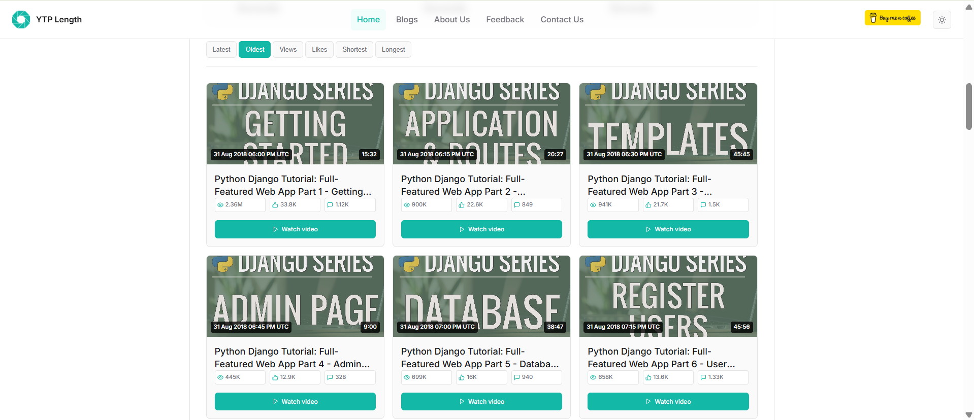 Django Tutorials Playlist