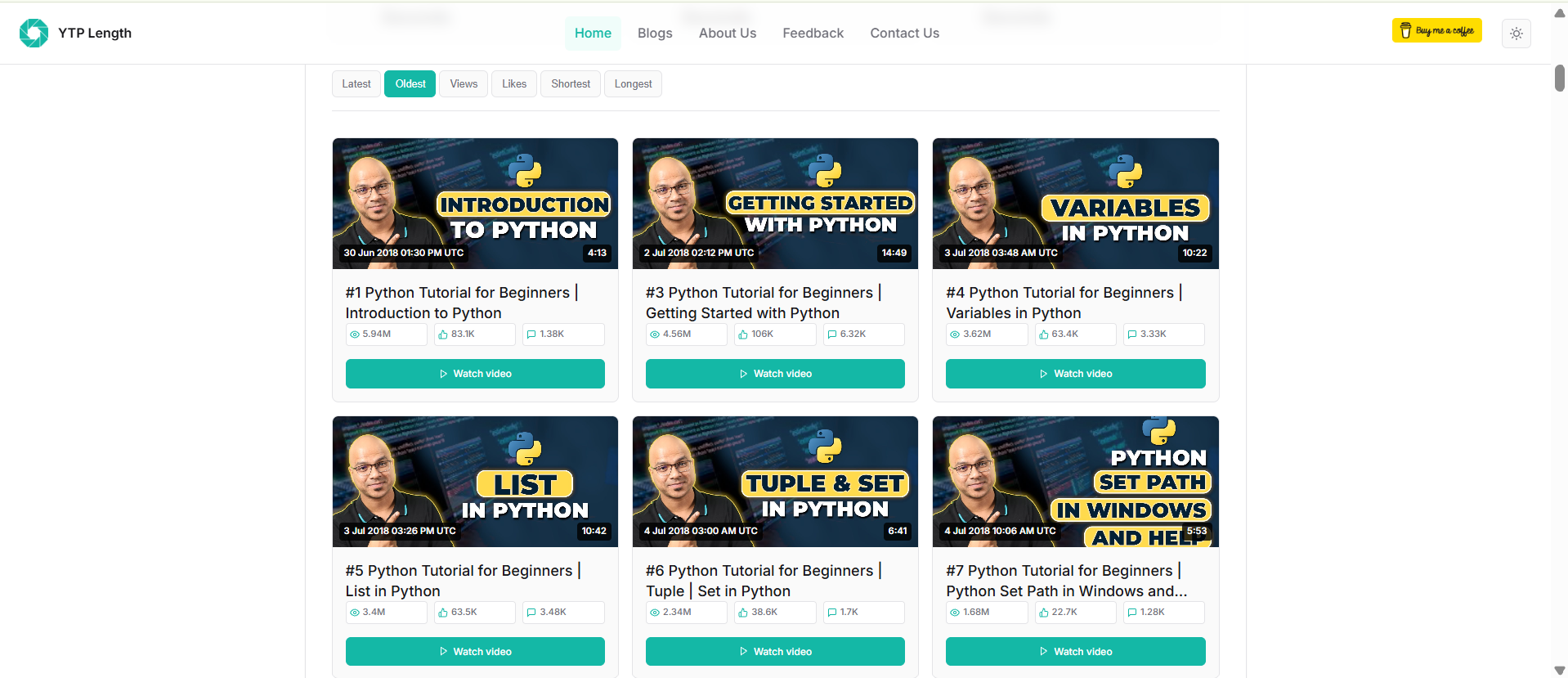 Python for Beginners Playlist